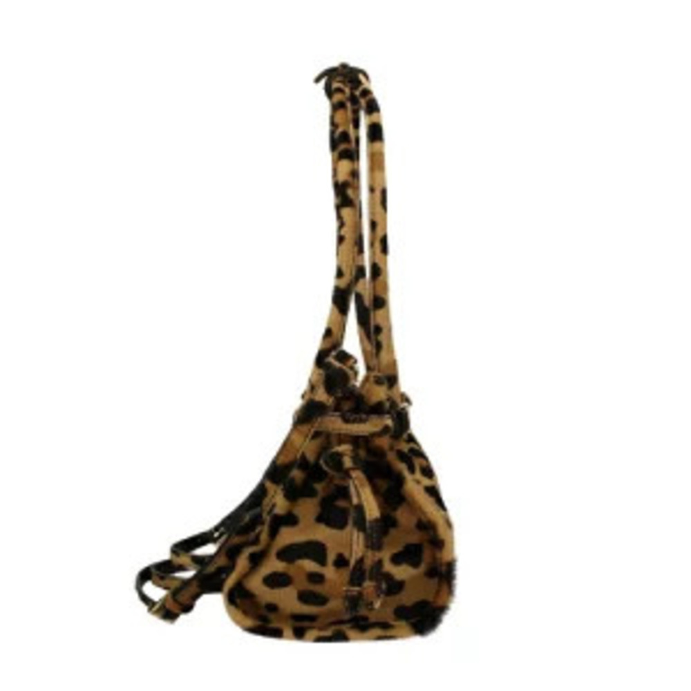 Prada Bonnie Leather Handbag leopard Brown Yellow - Picture 6 of 8